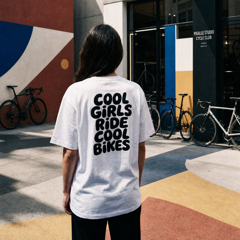 Cool Girls Ride Cool Bikes T-Shirt | Oversize & Classic