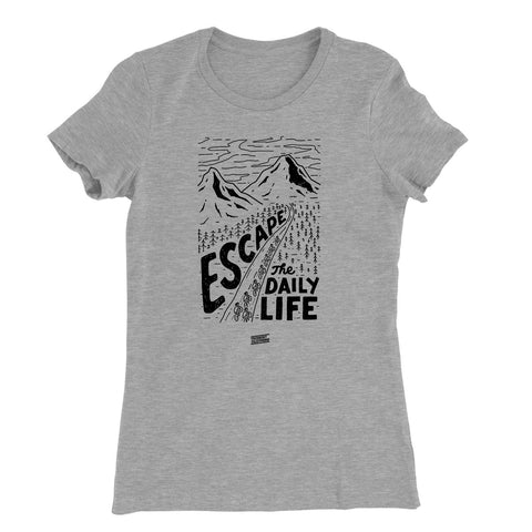 Escape the daily Life T-Shirt Mädels Grau meliert