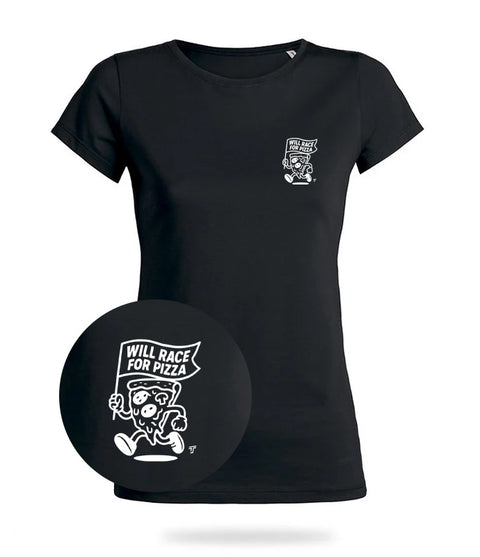 Will Race For Pizza Shirt Mädels