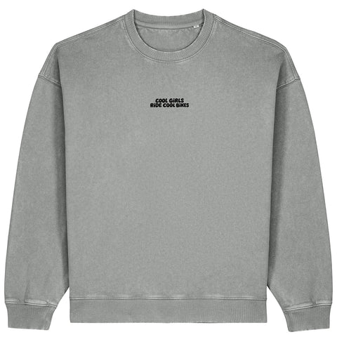 Cool Girls Ride Cool Bikes Sweatshirt | Oversize