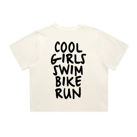 Cool Girls Swim Bike Run T-Shirt | Oversize, Classic & Cropped