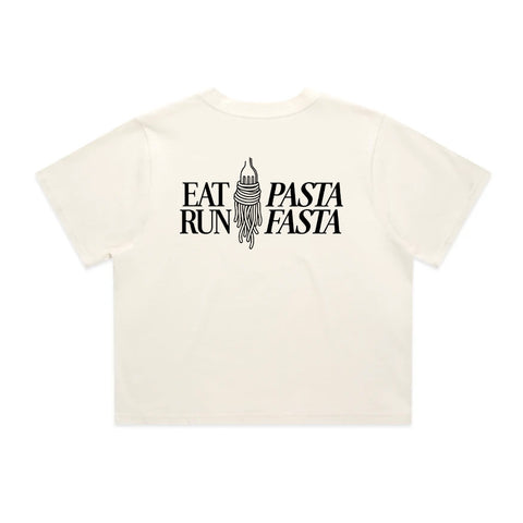 Eat Pasta Run Fasta T-Shirt | Oversize, Classic & Cropped