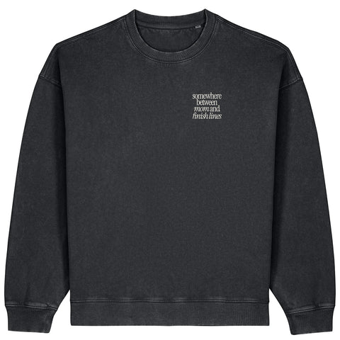 Somewhere Between Mom and Finish Lines Sweatshirt | Oversize