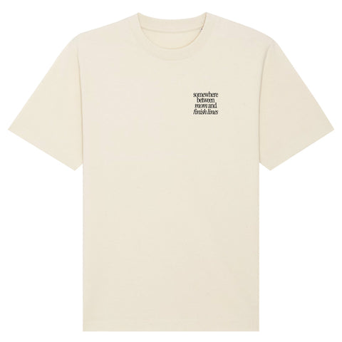 Somewhere Between Mom and Finish Lines T-Shirt Oversize