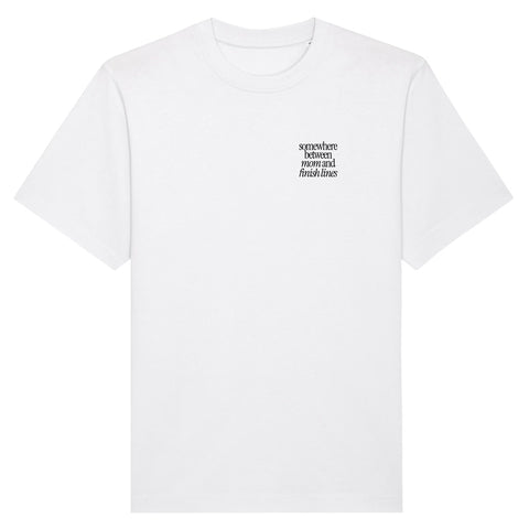 Somewhere Between Mom and Finish Lines T-Shirt Oversize