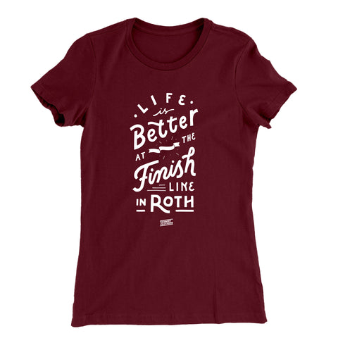 Finishline Roth T-Shirt Mädels Burgundy