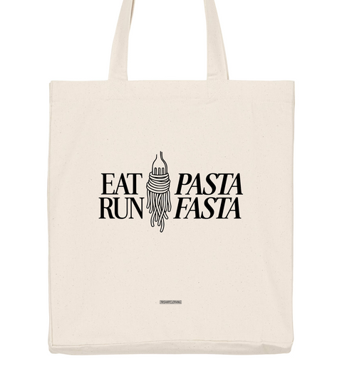 Eat Pasta Run Fasta Stoffbeutel